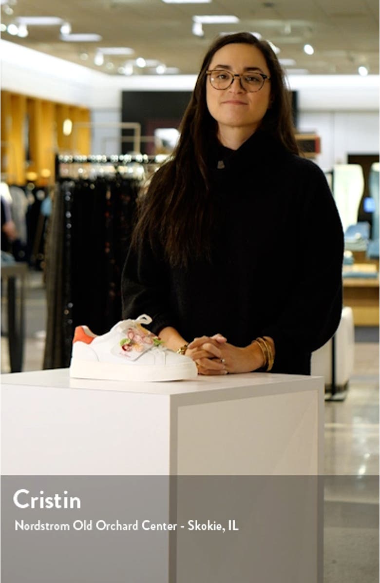 Wendy Floral Embroidery Platform Sneaker, sales video thumbnail