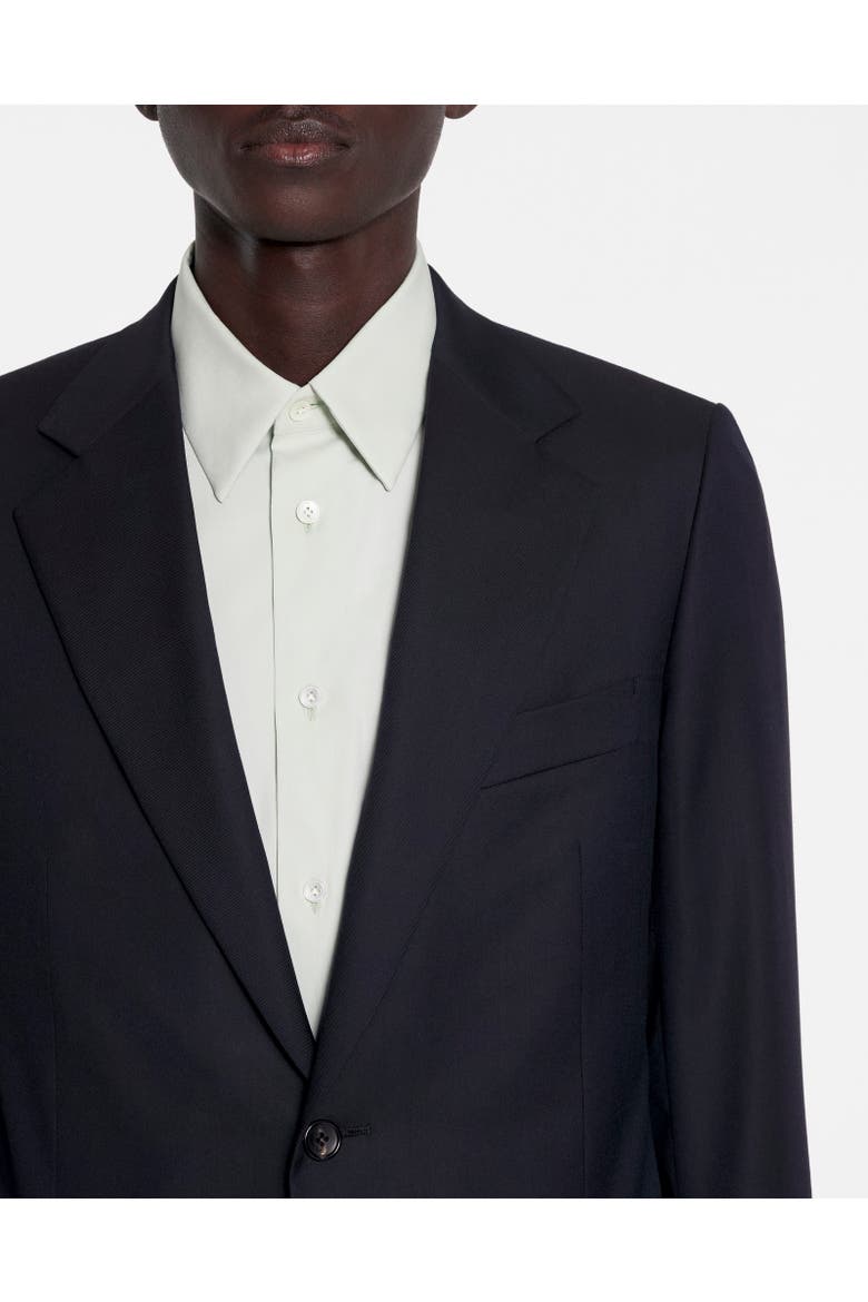 Single-Breasted Flap Pockets Jacket, Alternate, color, NAVY BLUE
