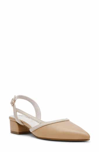 Untie Slingback Block Heel Pump