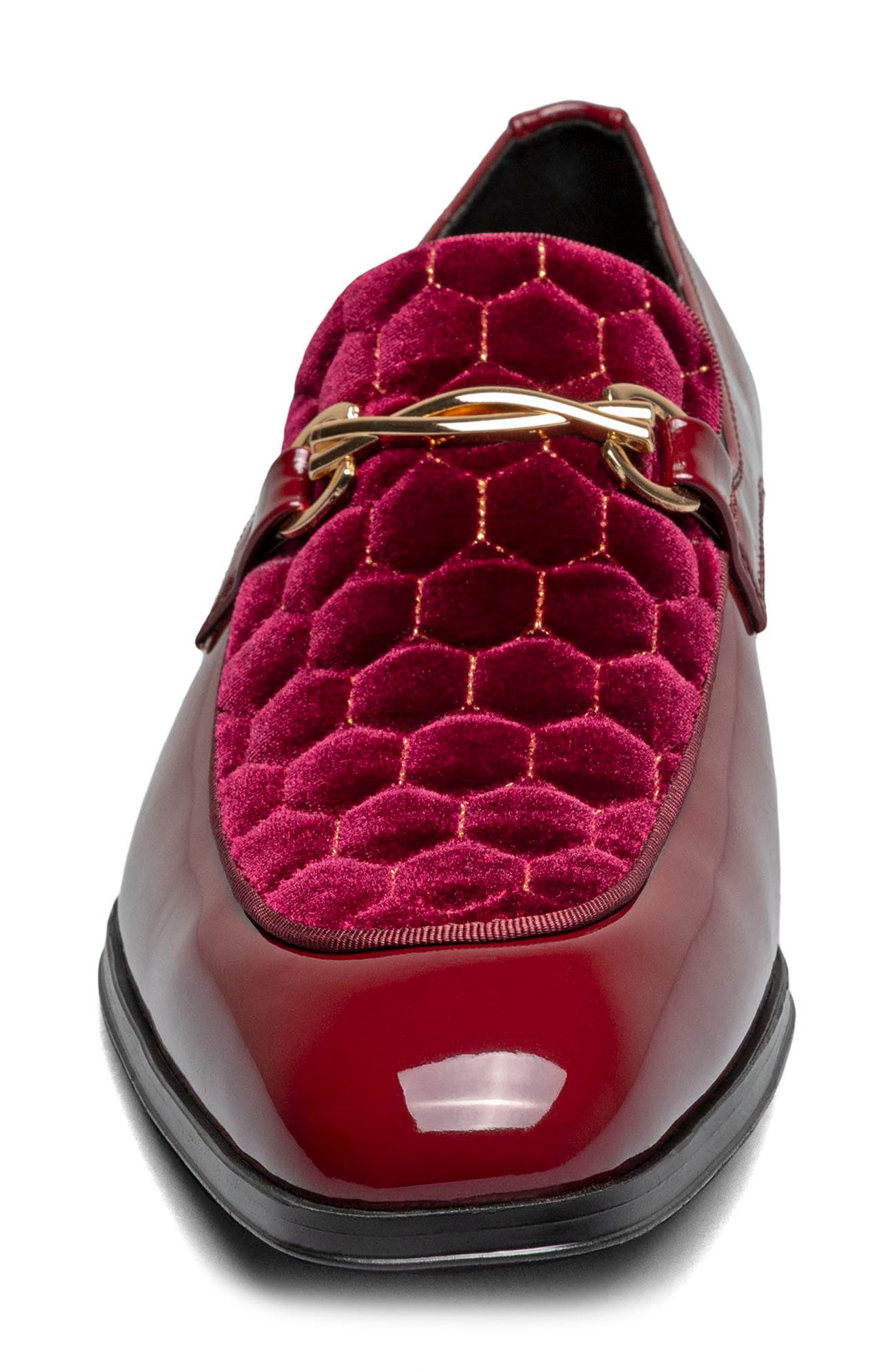 Sprague Quilted Vamp Loafer, Alternate, color, BURGUNDY