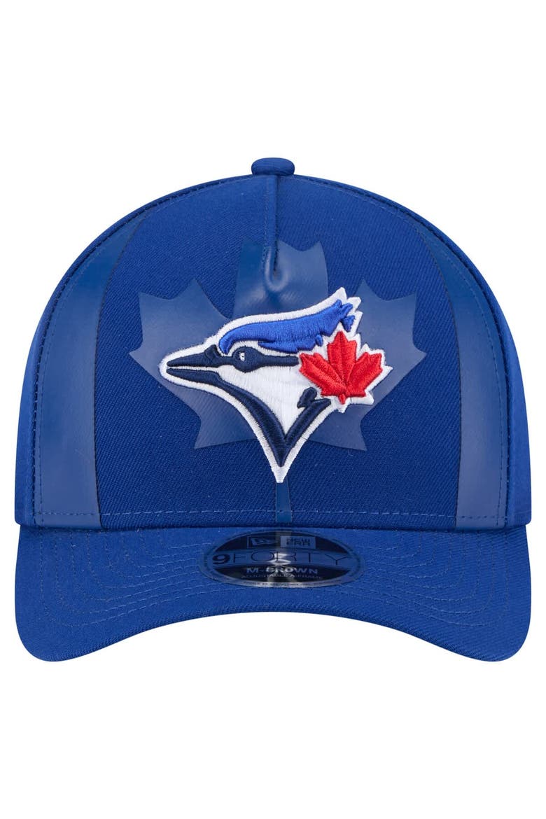 Men's New Era Royal Toronto Blue Jays Canadian Flag 9FORTY M-Crown A-Frame Adjustable Hat, Alternate, color, Royal
