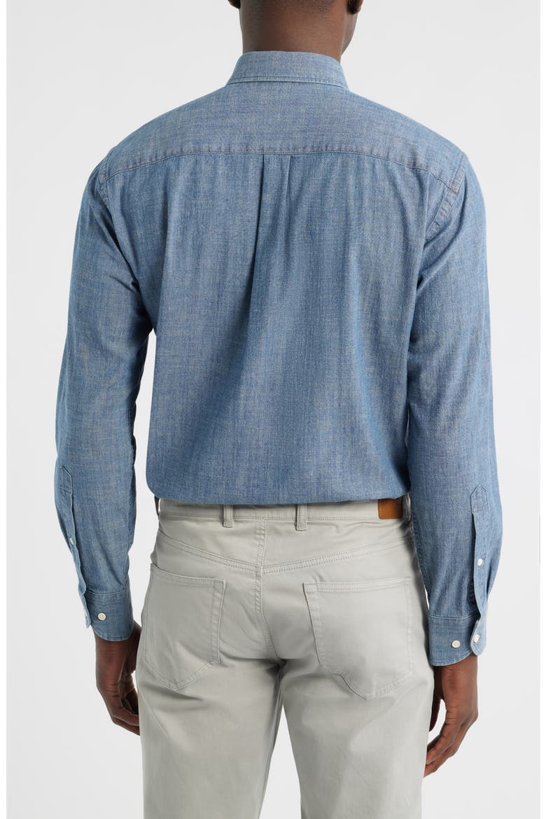 Davenport Stretch Chambray Button-Down Shirt, Alternate, color, INDIGO