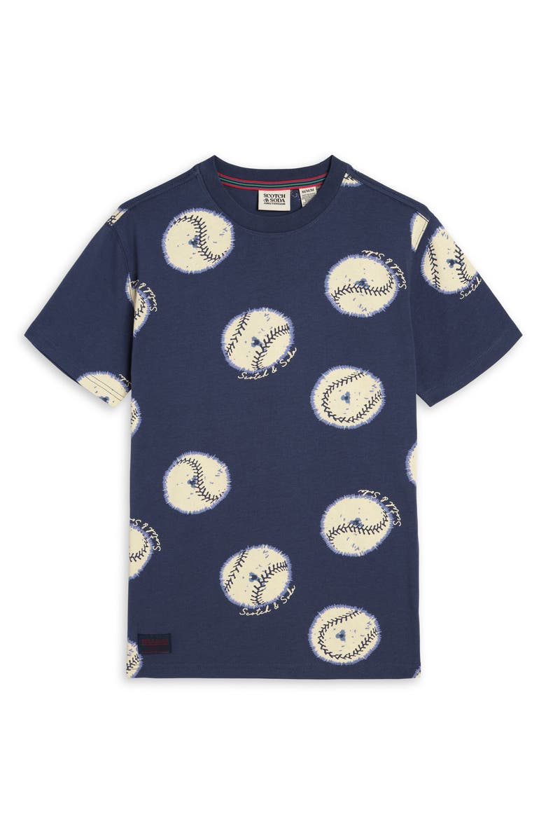Scotch & Soda Kids' Baseball Print T-Shirt, Main, color,