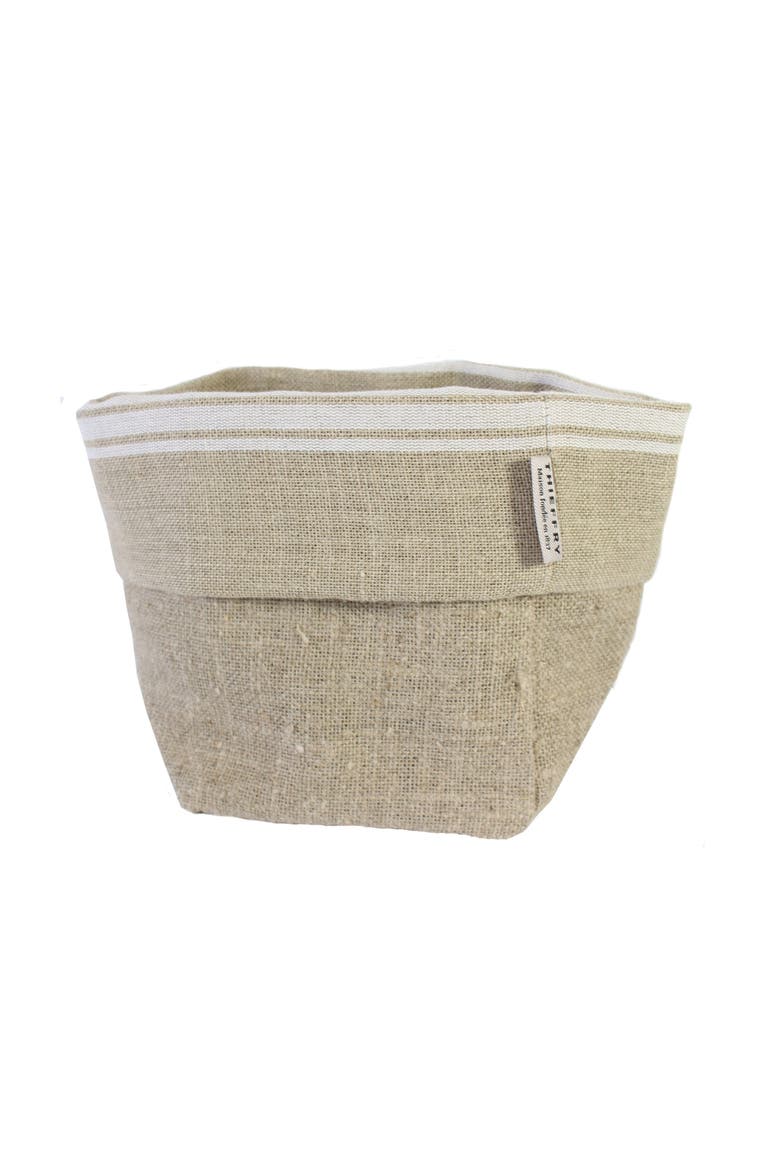 Belgian Linen Bread Basket, Main, color, White
