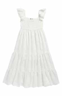Kids' Smocked Ruffle Maxi Dress