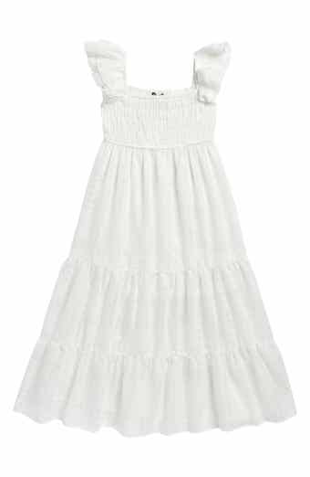 Kids' Smocked Ruffle Maxi Dress