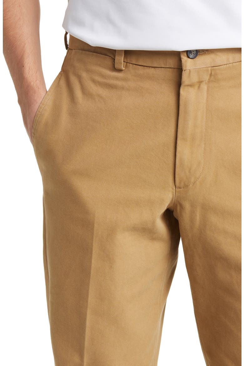 Charleston Flat Front Khakis, Alternate, color, BRITISH TAN