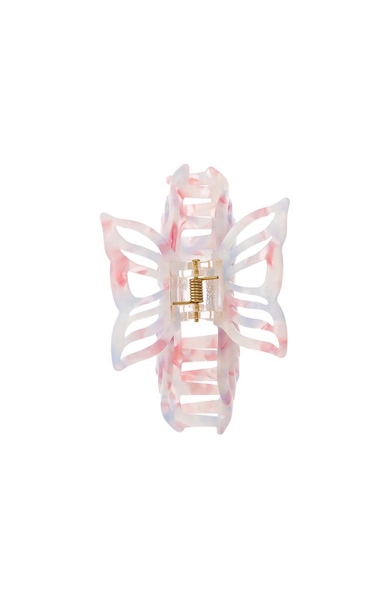 BY ADINA EDEN Tie Dye Butterfly Cutout Claw Clip, Alternate, color, Pastel