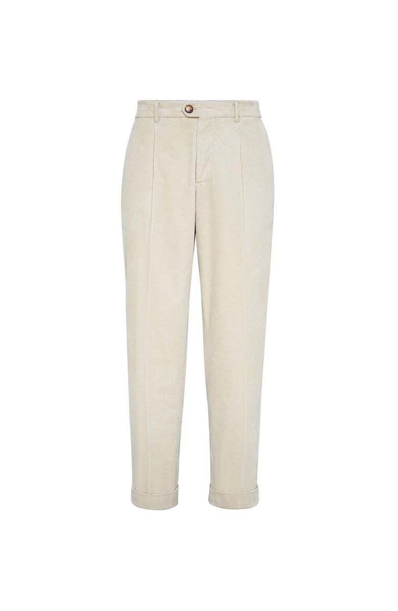 Brunello Cucinelli Garment-dyed trousers, Main, color, Panama
