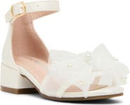 Steve Madden Kids' Debra Ankle Straw Bow Sandal