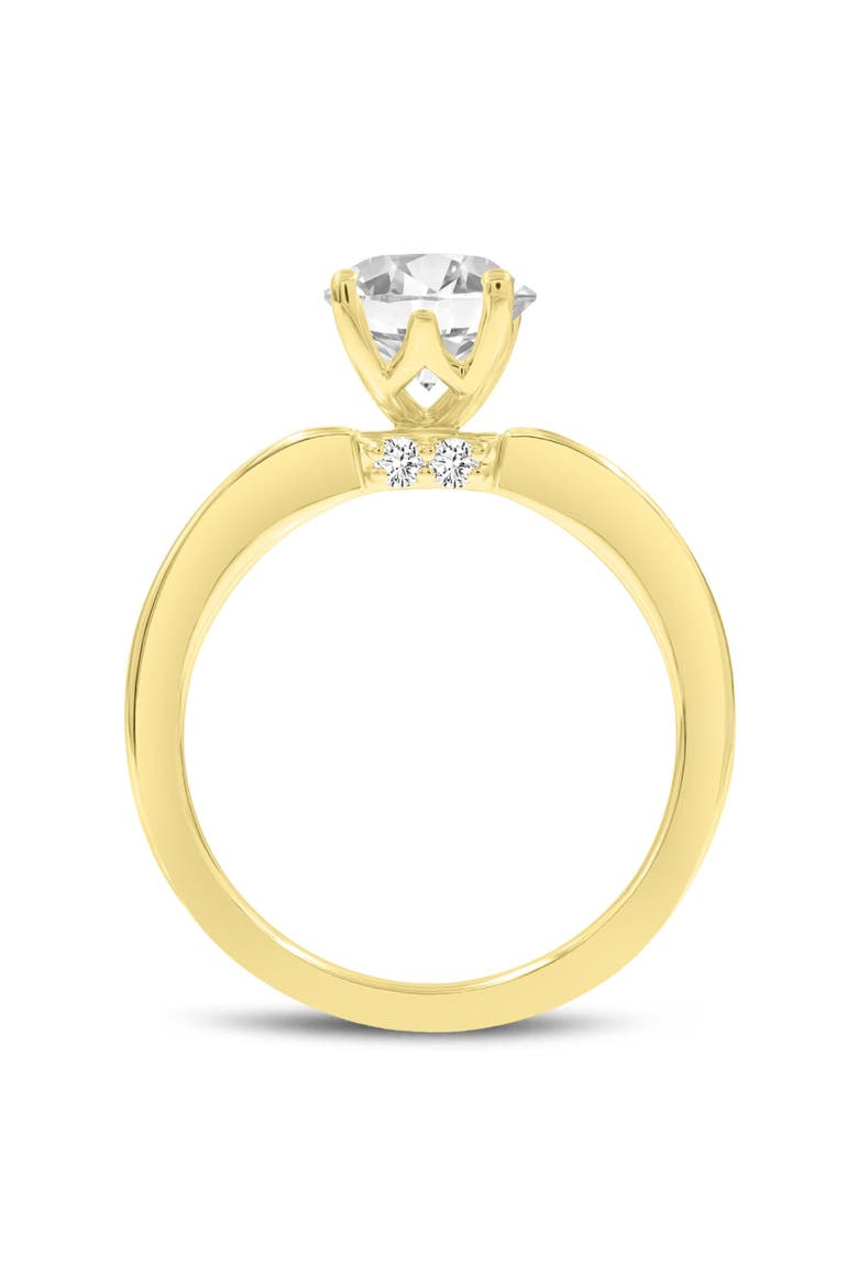 Cassia 14K Yellow Gold Oval Lab Grown Diamond Hidden Halo Engagement Ring - 2.1 Ct, Alternate, color, 14K Yellow Gold