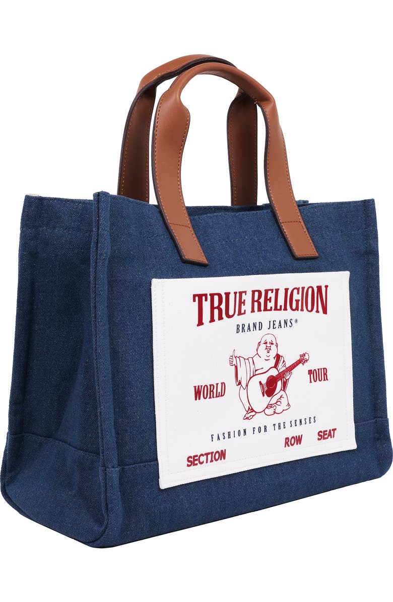 True Religion Medium Buddha Pocket Tote, Alternate, color, Medium Blue