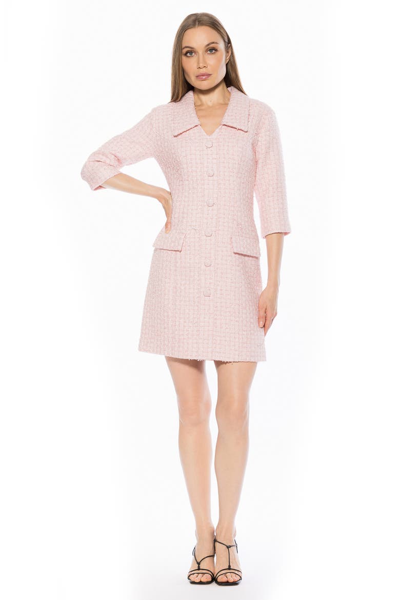 ISOLDE BUTTON DOWN DRESS, Alternate, color, PINK