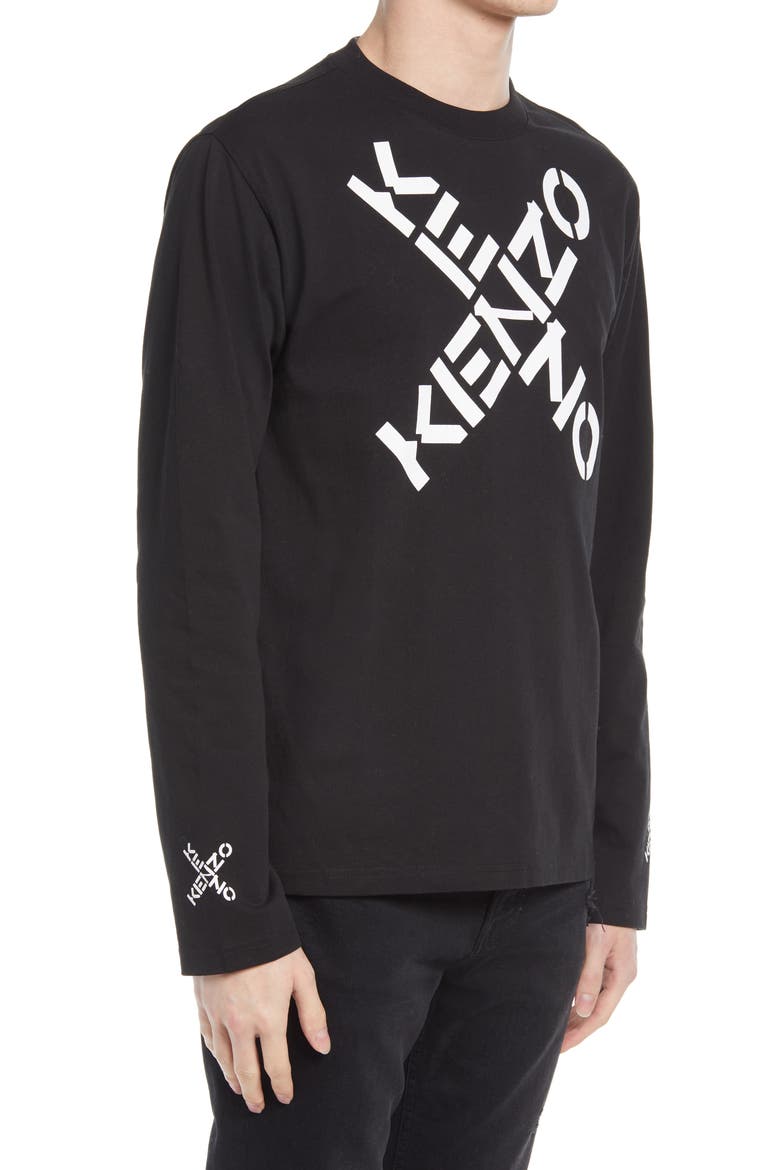 Sport Little X Long Sleeve Graphic Tee, Alternate, color, BLACK