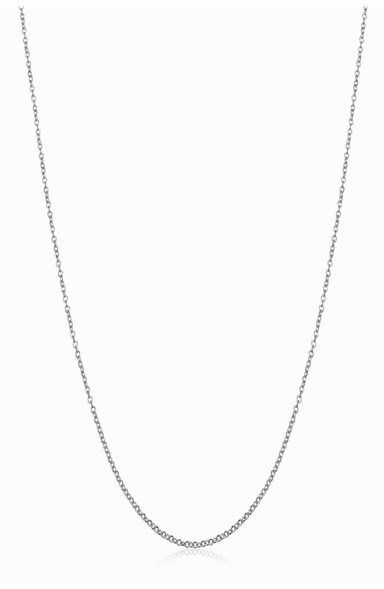 Oradina 14K Gold Rimini Rolo Chain, Main, color, White Gold