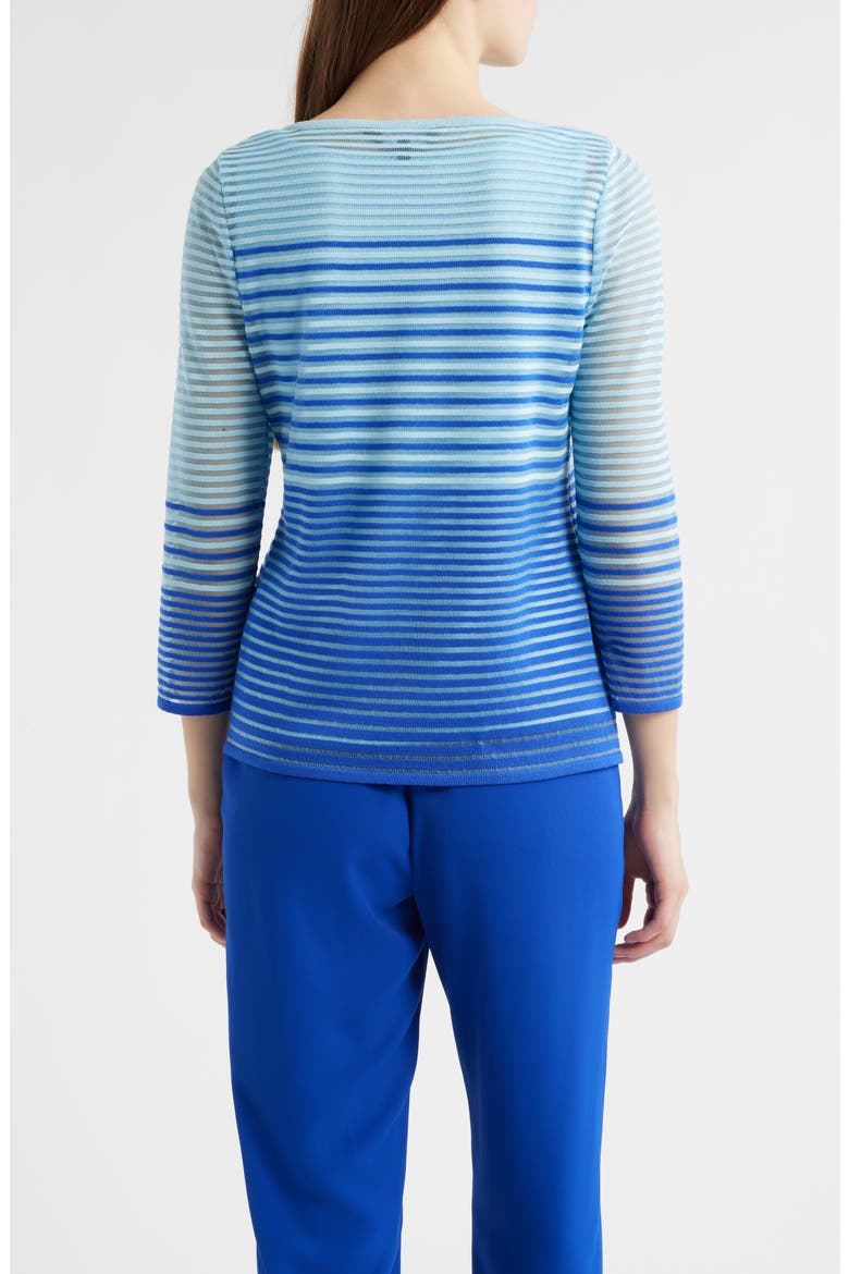 Stripe Sheer Knit Tunic, Alternate, color, SAPPHIRE SEA/ DAWN