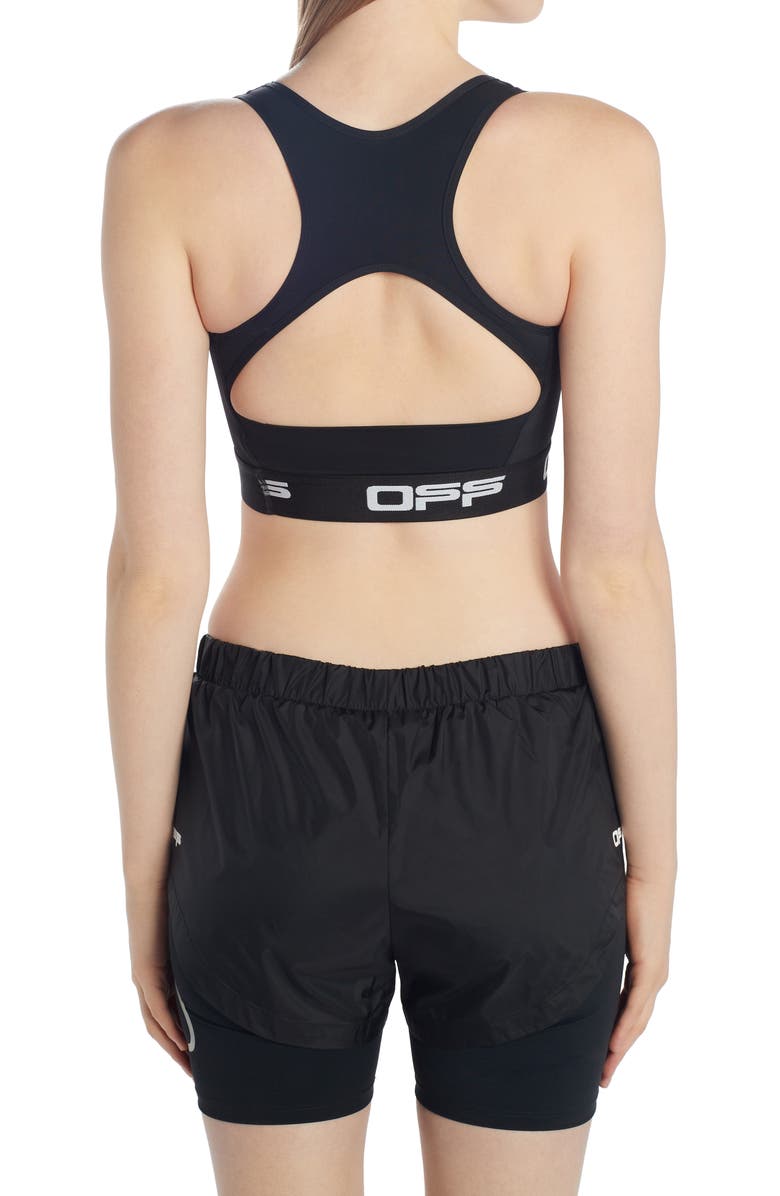 Off-White Logo Active Sports Bra, Alternate, color,