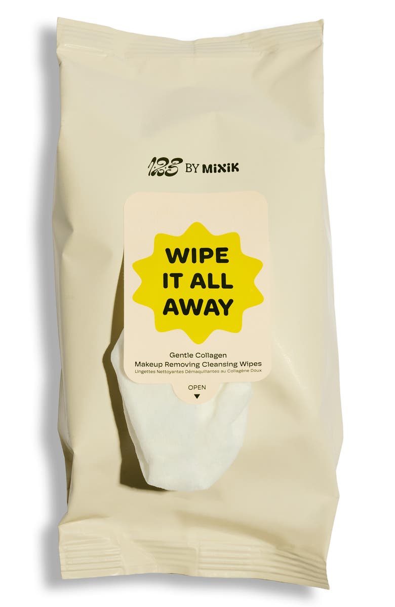 MIXIK Gentle Collagen Makeup Removing Cleansing Wipes, Main, color,