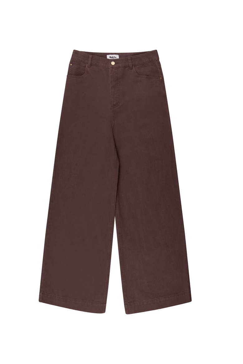 Wide Leg Jeans, Alternate, color, Chocolate
