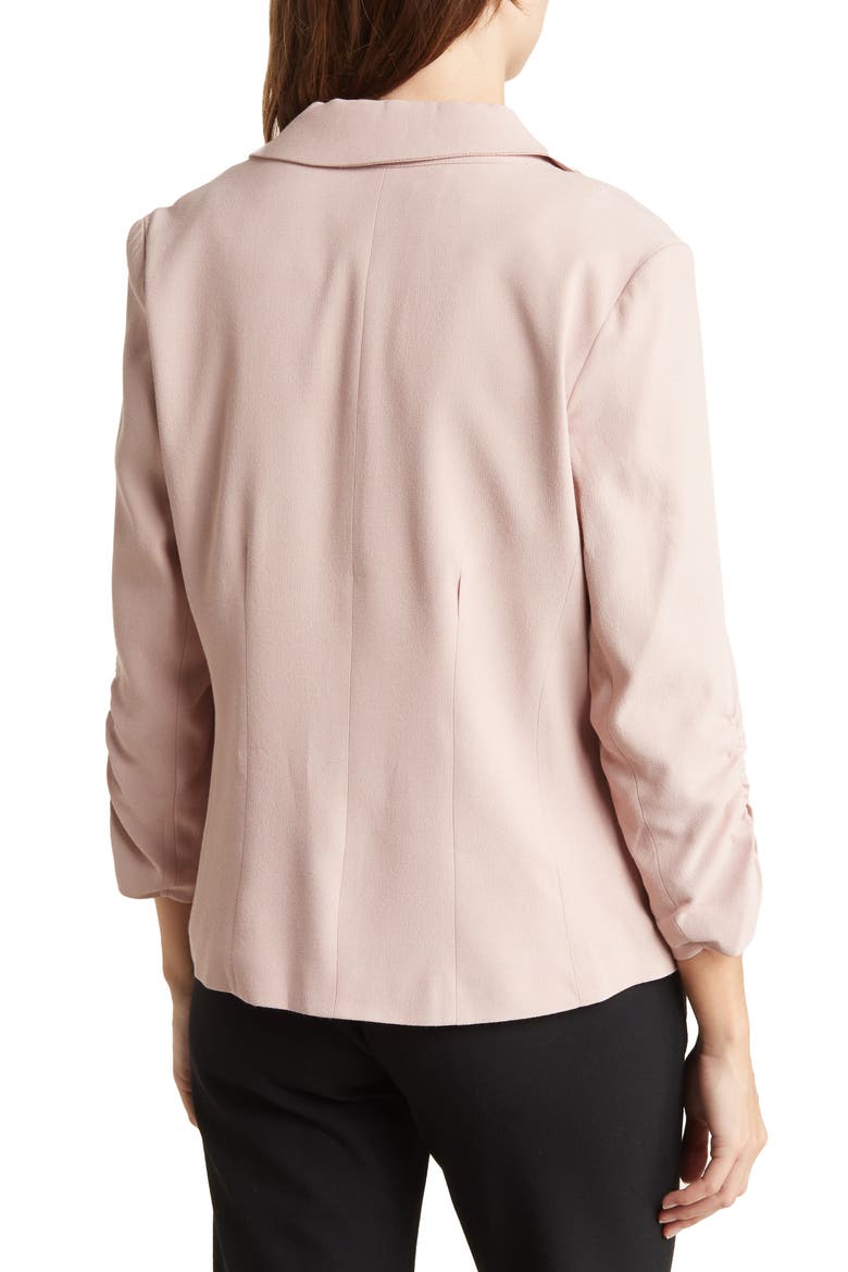Ruched Sleeve Jacket, Alternate, color, PINK ADOBE