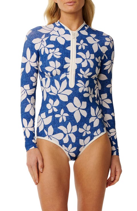 Paraiso Long Sleeve One-Piece Rashguard Swimsuit