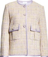 ST. JOHN Metallic Slub Tweed Jacket