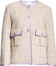 ST. JOHN Metallic Slub Tweed Jacket