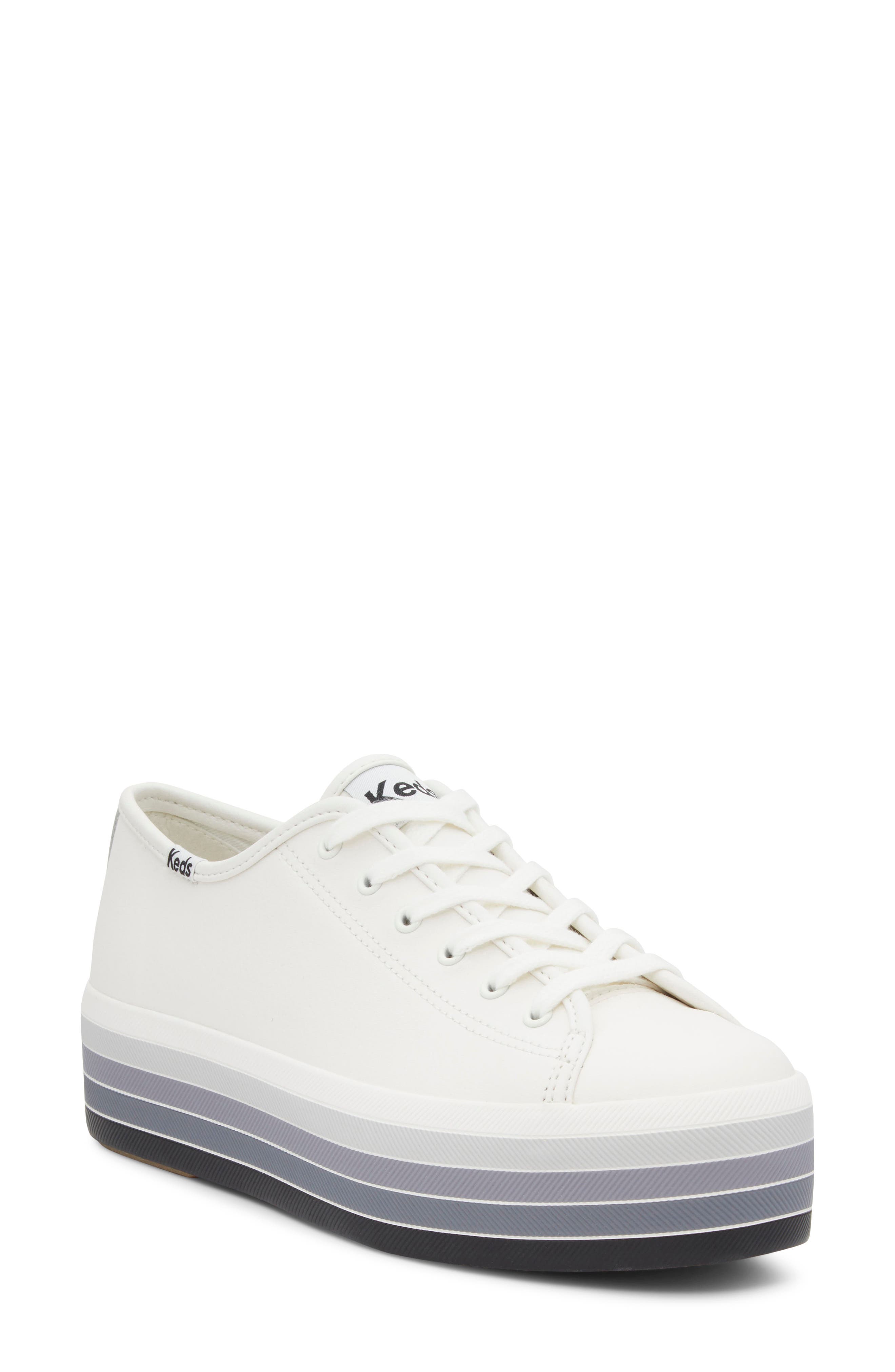 Keds<sup>®</sup> Trip Up Platform Sneaker, Main, color, White Leather