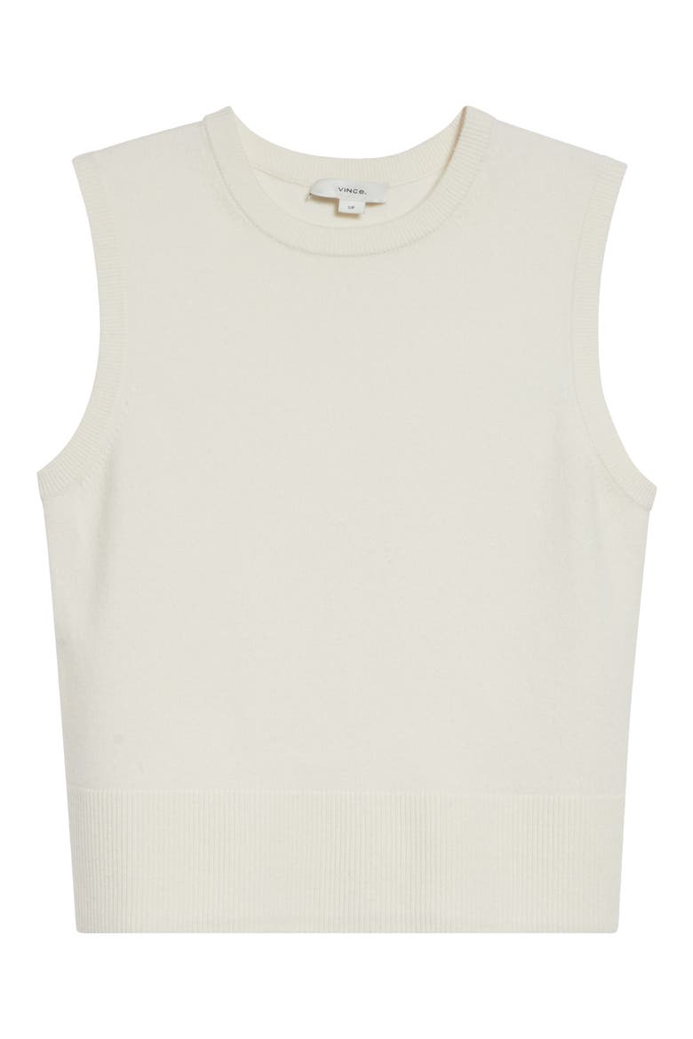 Wool Blend Crewneck Shell, Alternate, color, OFF WHITE