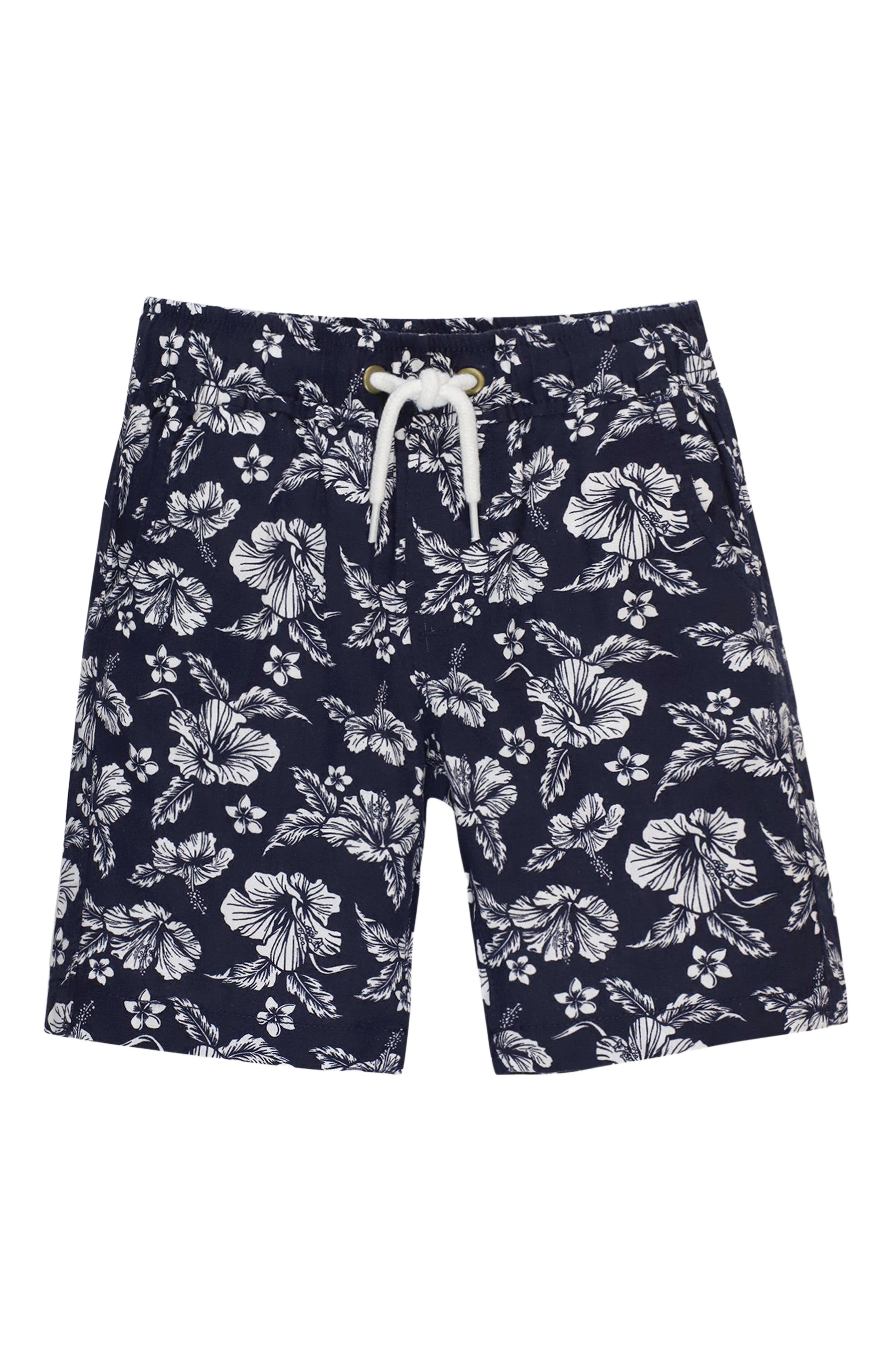 selected Navy Hibiscus Linen
