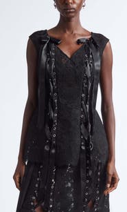Simone Rocha Unraveling Ribbon Portrait Top