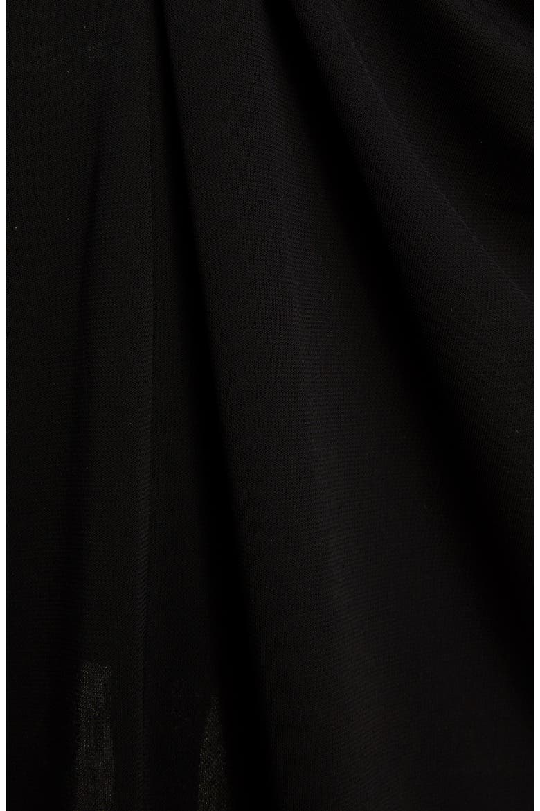 Draped Sequin Halter High/Low Dress, Alternate, color, NOIR