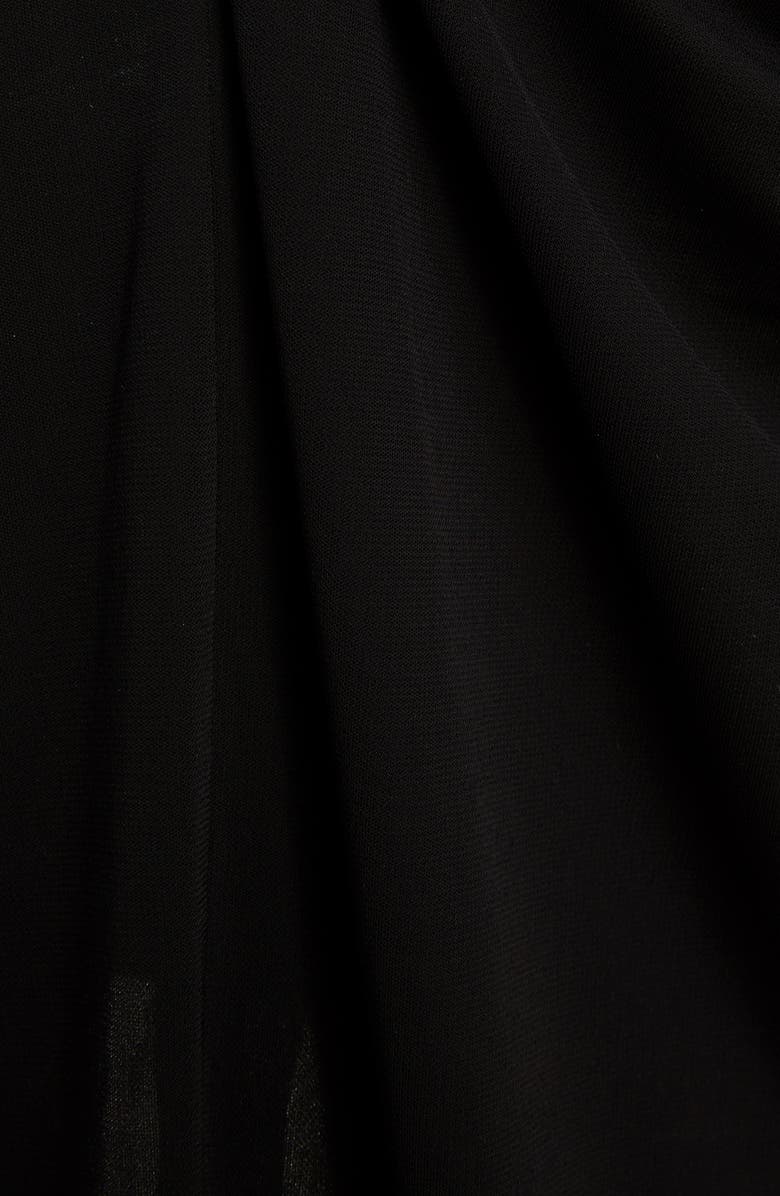 Balmain Draped Sequin Halter High/Low Dress, Alternate, color,