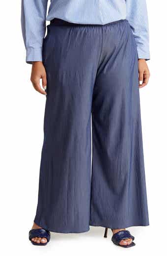 Pleated Straight Leg Pants