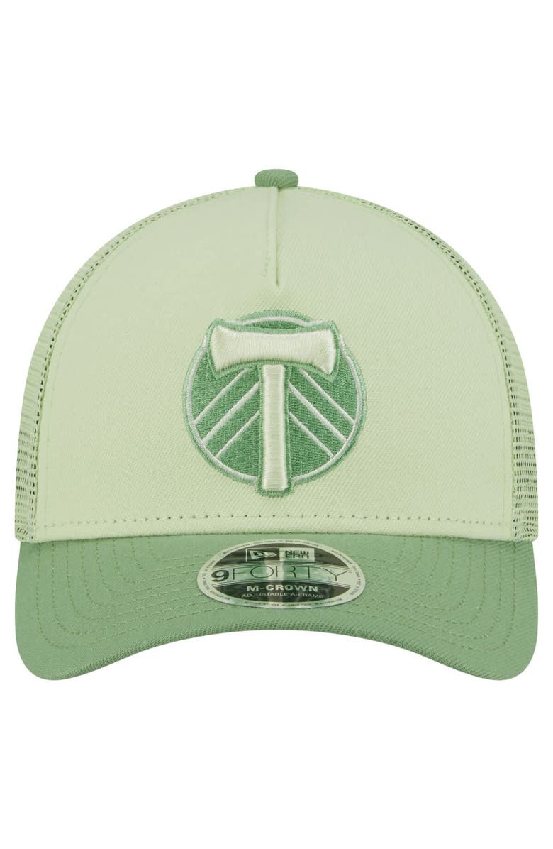 New Era Men's New Era Green Portland Timbers Color Pack 9FORTY A-Frame Adjustable Trucker Hat, Alternate, color, Green