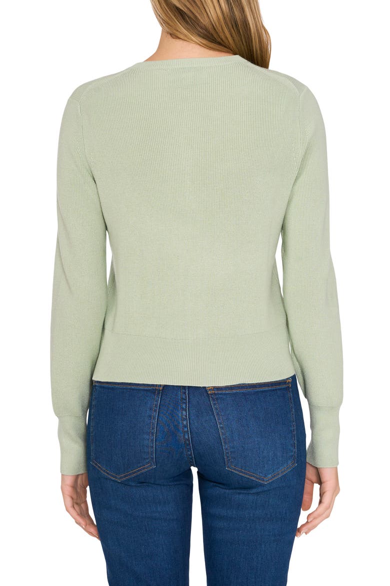 Crewneck Cardigan, Alternate, color, SLIT GREEN