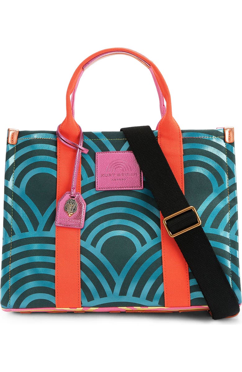 Kurt Geiger London Southbank Cotton Canvas Tote, Main, color, Blue Multi