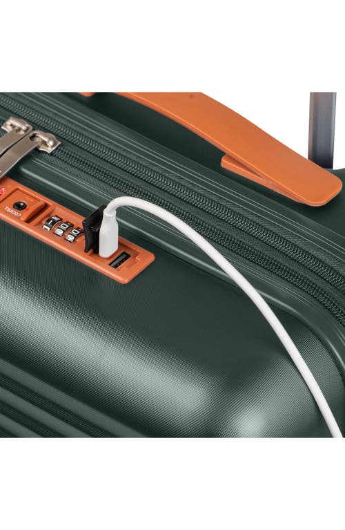 Champs Vintage Ii 20-inch Hardside Spinner Carry-on In Green