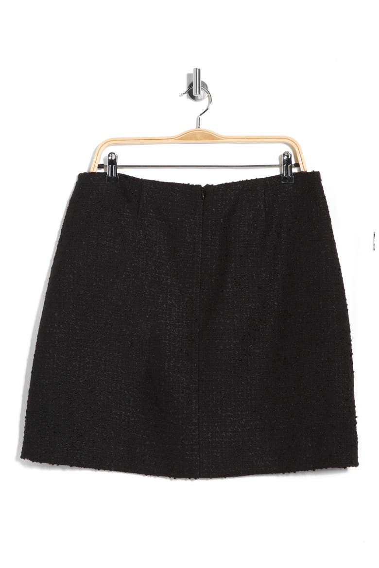 Charlie Tweed Miniskirt, Alternate, color, BLA-BLACK