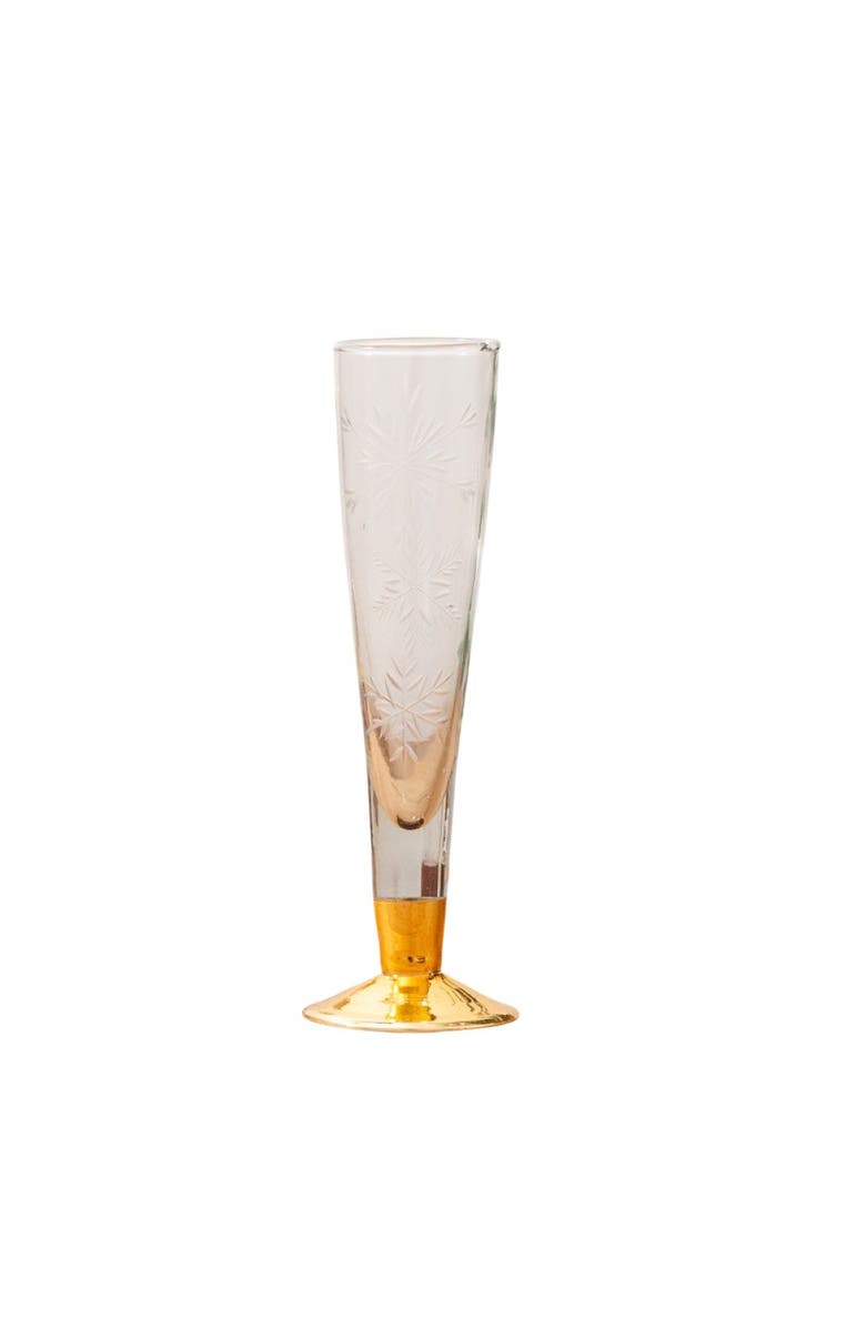 Be Home Snowflake Flute with Foot, Main, color, Clear