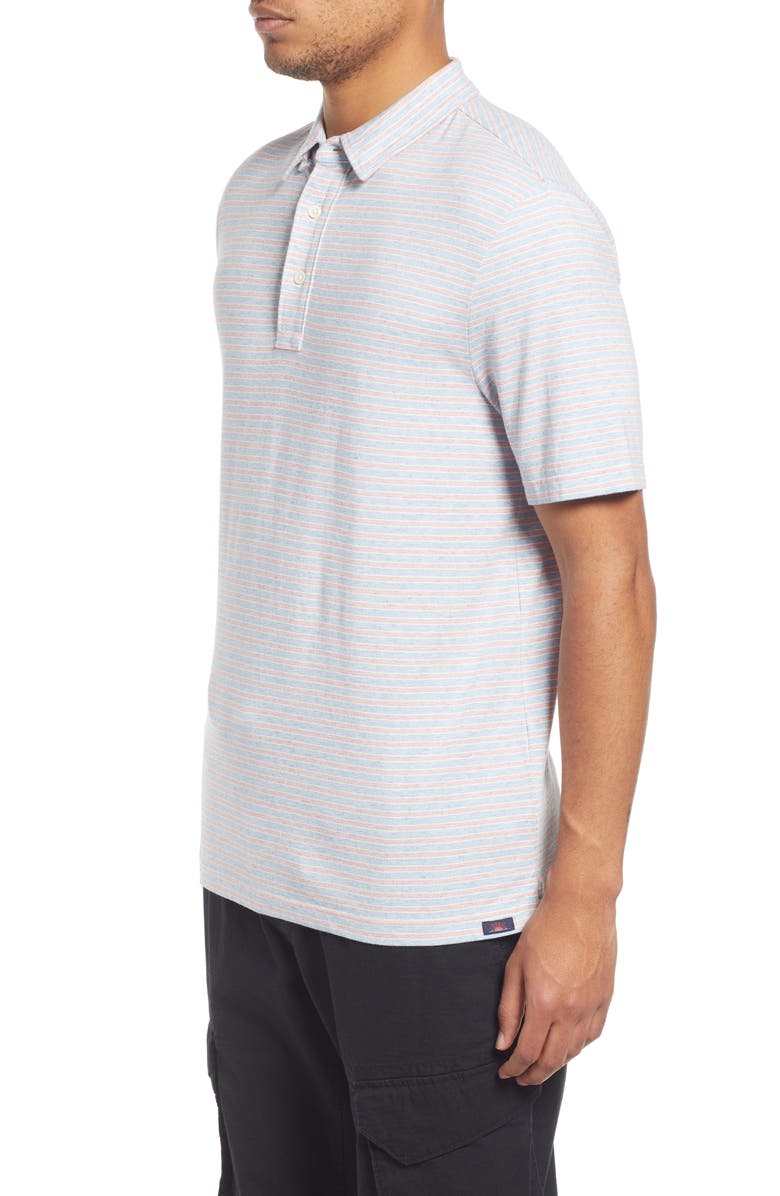 Faherty Movement Polo Shirt, Alternate, color, Horizon Line Stripe