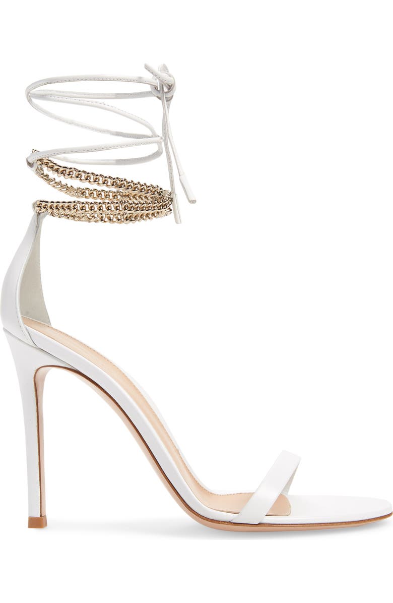 Gianvito Rossi Chain Ankle Wrap Sandal, Alternate, color,