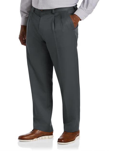Big & Tall Pleated Microfiber Dress Pants
