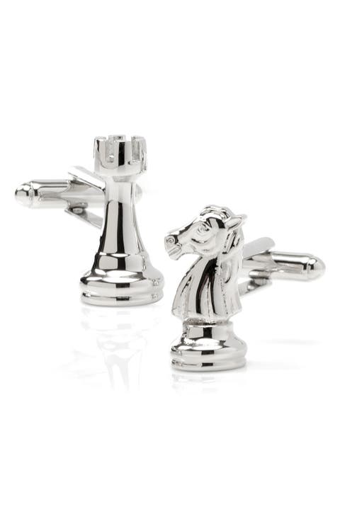 Knight & Rook Chess Piece Cuff Links
