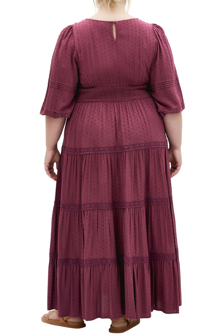 Brooklynn Tiered Maxi Dress, Alternate, color, PURPLE