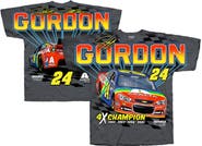 HENDRICK MOTORSPORTS TEAM COLLECTION Men's Hendrick Motorsports Team Collection Charcoal Jeff Gordon Four-Time Champion Axalta Legend T-Shirt