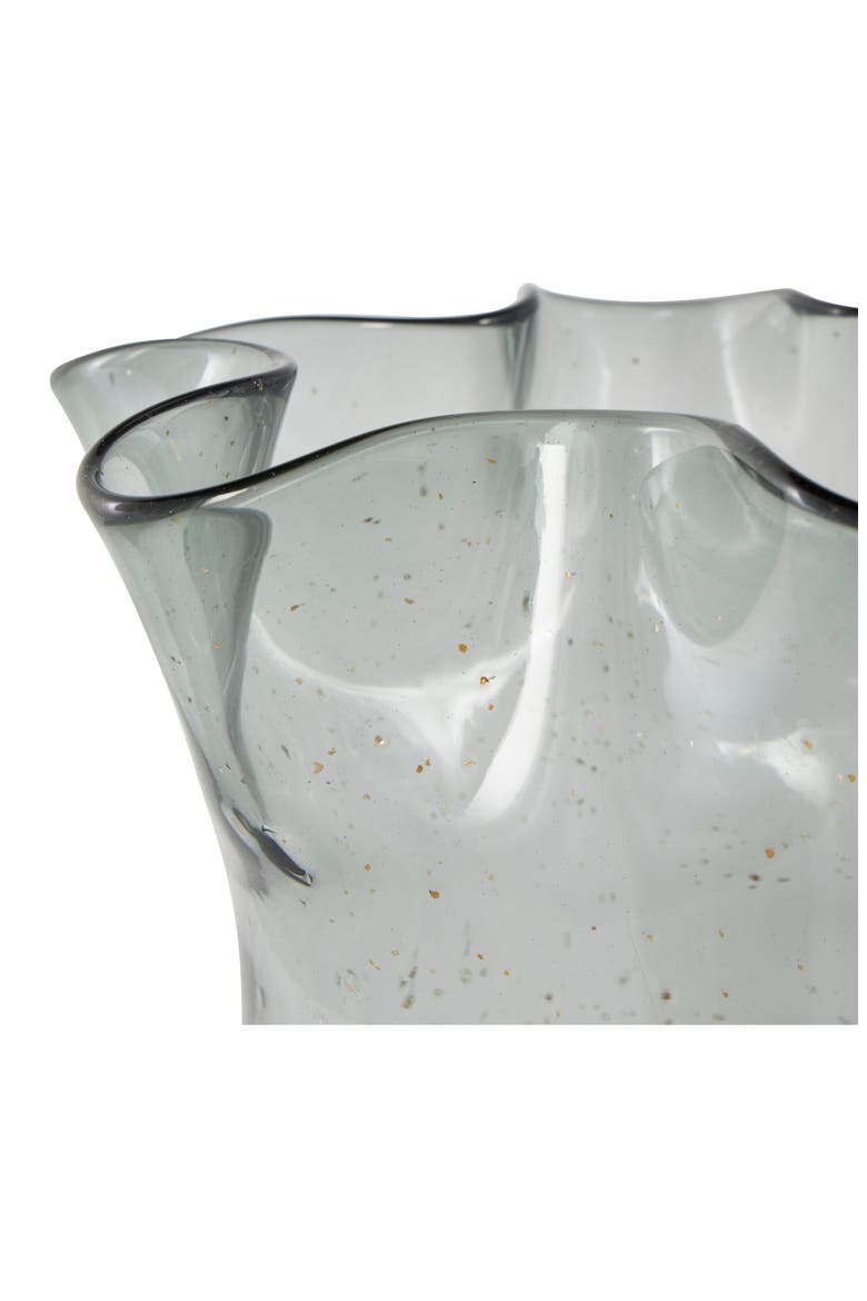 Fluted Glass Vase, Alternate, color, BLACK