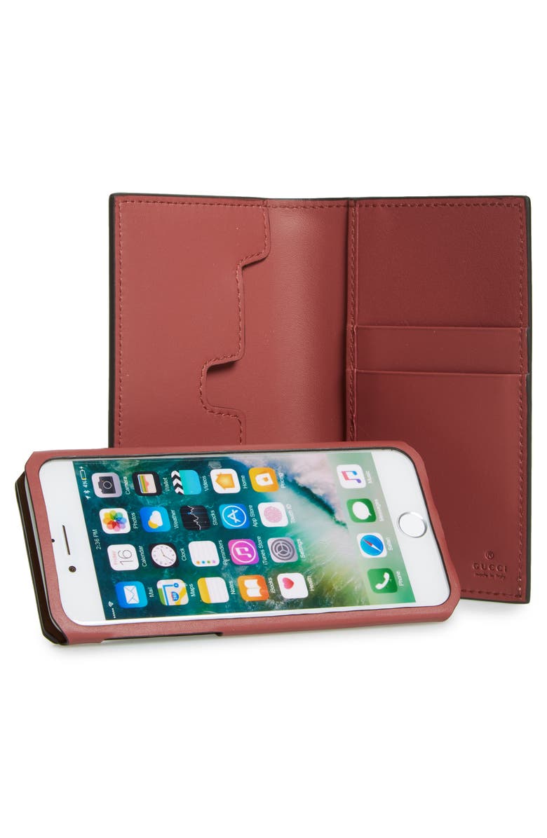 Gucci GG Blooms iPhone 7 Folio, Alternate, color,