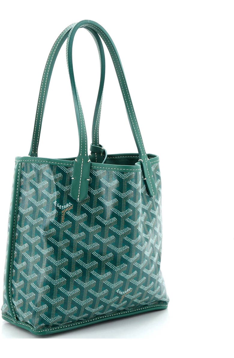 Pre-Owned Goyard Anjou Reversible Tote Coated Canvas Mini, Alternate, color, Green