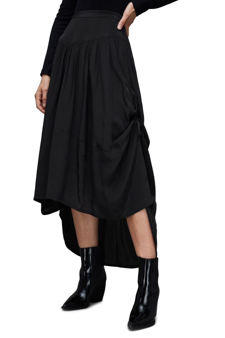 Kaye High-Low Skirt, Main, color, BLACK